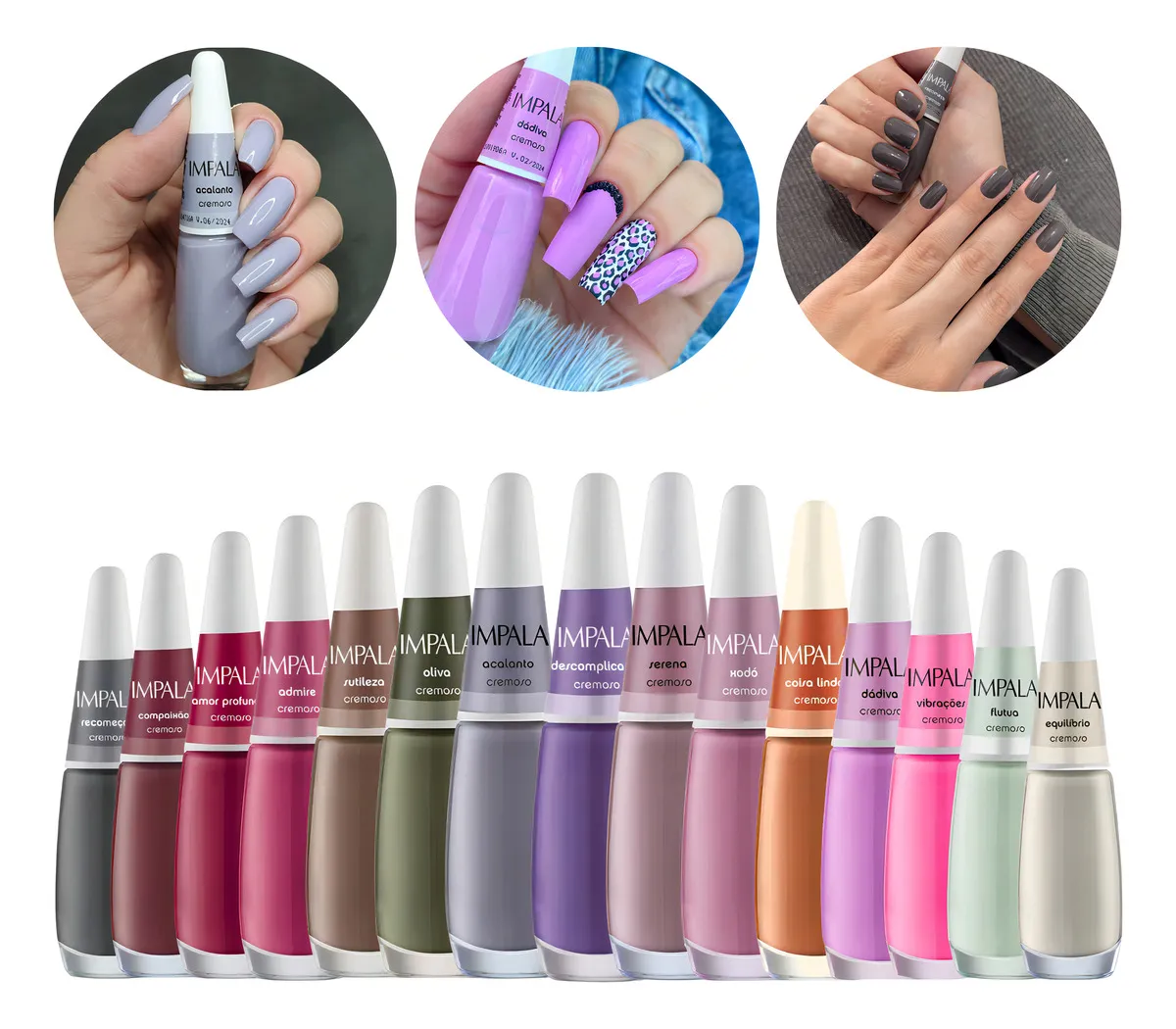 Kit 15 Esmaltes Sortidos Impala Coleção Cores Da Sua Moda Cor Colorido